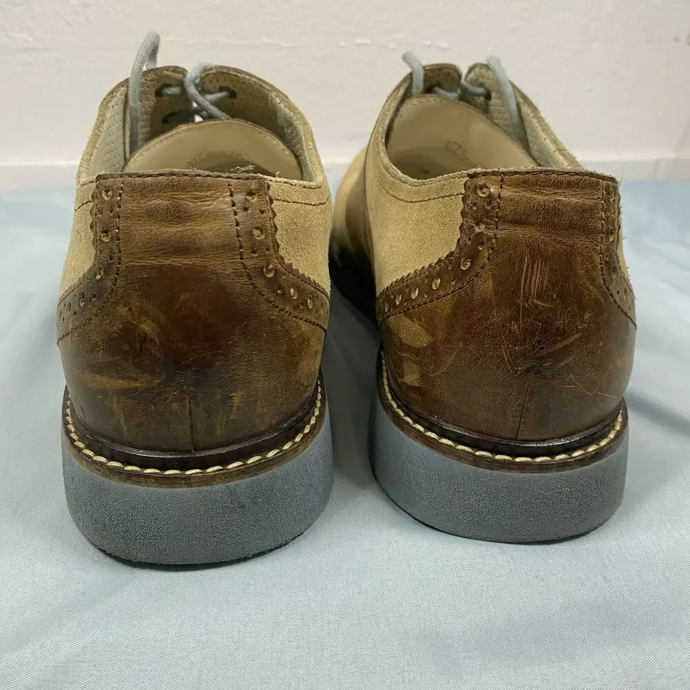 Cole Haan Shoes Mens Oxford Brown Suede Comfort Lace Up Low Top 11.5